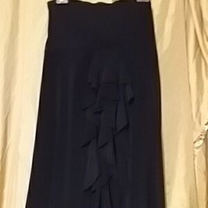 Elegant Black Ruffled Skirt